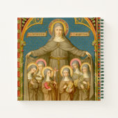 St. Clare of Assisi & Nuns (SAU 27) Square Noteboo Notitieboek (Achterkant)