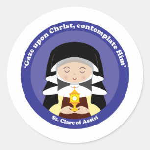 St. Clare of Assisi Ronde Sticker