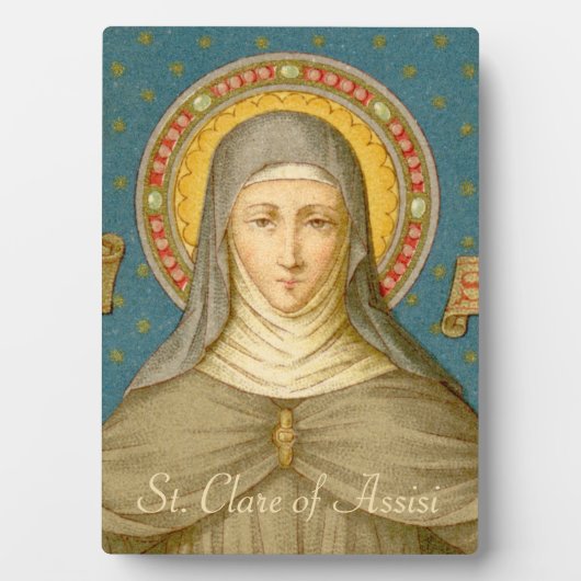 St. Clare of Assisi (SAU 027) 5"x7" Fotoplaat (voorkant)