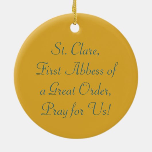 St. Clare of Assisi (SAU 027) Keramisch Ornament (Achterkant)