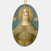 St. Clare of Assisi (SAU 027) Keramisch Ornament (Links)