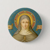 St. Clare of Assisi (SAU 027) Ronde Button 5,7 Cm (Voorkant)