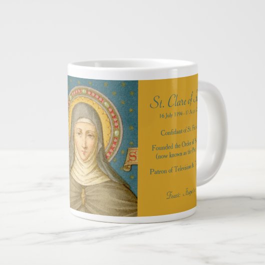 St. Clare of Assisi (SAU 027) XLarge Coffee Mok 2 (Voorkant rechts)