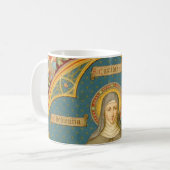 St. Clare of Assisi & Scrolls of Vows (SAU 027) Koffiemok (Voorkant links)