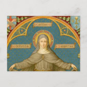 St. Clare of Assisi & Scrolls (SAU 027) Briefkaart (Voorkant)
