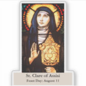 St. Clare of Assisi Sticker (Voorkant)