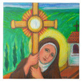"St. Clare of Assisi" Tegeltje (Voorkant)