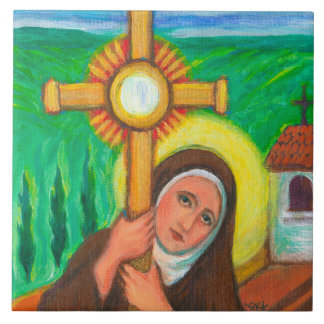 "St. Clare of Assisi" Tegeltje