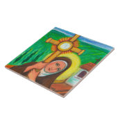 "St. Clare of Assisi" Tegeltje (Zijkant)