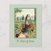St. Clare of Assisi Watering Flowers (M 065) Briefkaart (Voorkant)