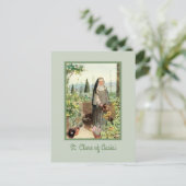 St. Clare of Assisi Watering Flowers (M 065) Briefkaart (Staand voorkant)