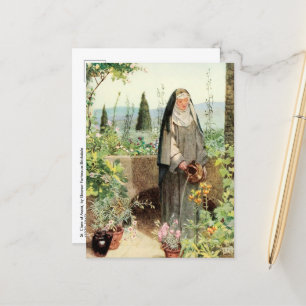 St. Clare of Assisi Watering Flowers (M 065) Briefkaart
