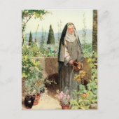 St. Clare of Assisi Watering Flowers (M 065) Briefkaart (Voorkant)