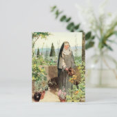 St. Clare of Assisi Watering Flowers (M 065) Briefkaart (Staand voorkant)
