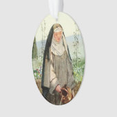 St. Clare of Assisi Watering Flowers (M 065; Citaa Ornament (voorkant)