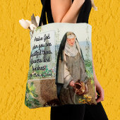 St. Clare of Assisi Watering Flowers (M 065; Citaa Tote Bag