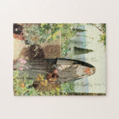 St. Clare of Assisi Watering Flowers (M 065) Legpuzzel (Horizontaal)