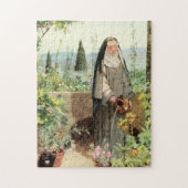 St. Clare of Assisi Watering Flowers (M 065) Legpuzzel (Verticaal)
