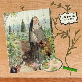 St. Clare of Assisi Watering Flowers (M 065) Legpuzzel