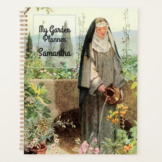 St. Clare of Assisi Watering Flowers (M 065) Planner (Voorkant)