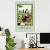 St. Clare of Assisi Watering Flowers (M 065) Poster (Thuiskantoor)