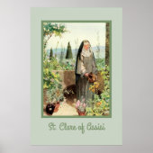 St. Clare of Assisi Watering Flowers (M 065) Poster (Voorkant)