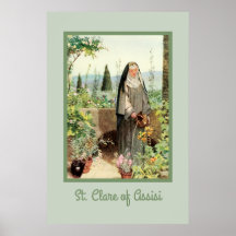 St. Clare of Assisi Watering Flowers (M 065)
