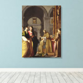 St. Clare Receive the Veil from St. Francis Canvas Afdruk (Insitu (Houten vloer))