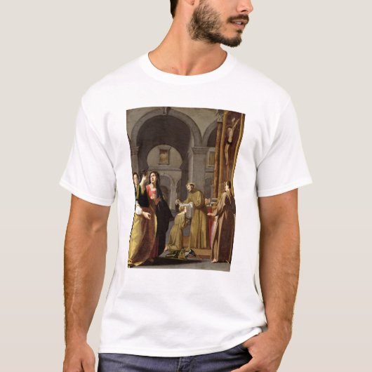St. Clare Receive the Veil from St. Francis T-shirt (Voorkant)