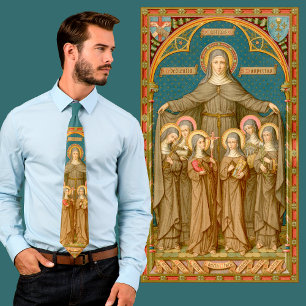 St. Clare van Assisi & Nonnen (SAU 027) Stropdas