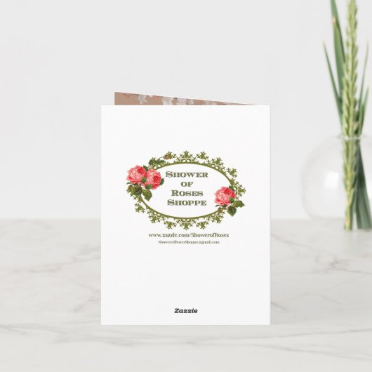 St. Clare van Assisi Nota Kaart (Achterkant)