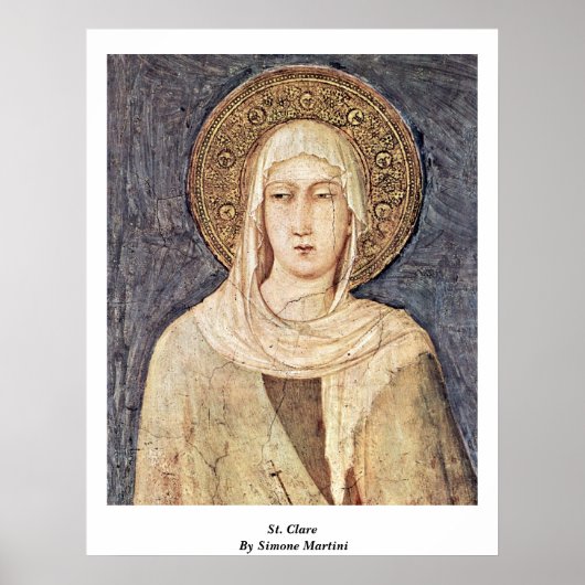 St. Clare van Simone Martini Poster (Voorkant)