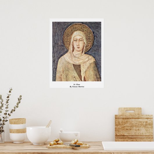 St. Clare van Simone Martini Poster (Keuken)