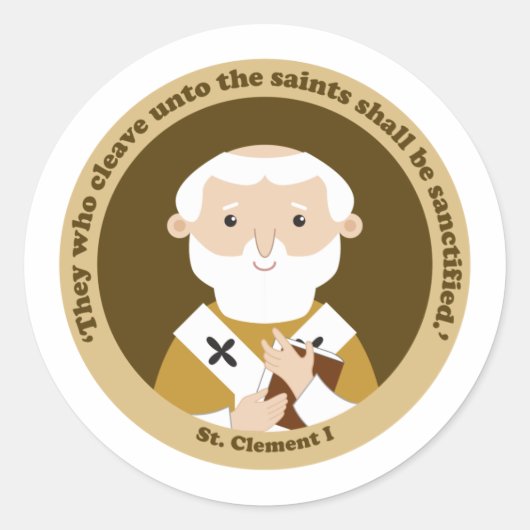 St. Clement I Ronde Sticker (Voorkant)
