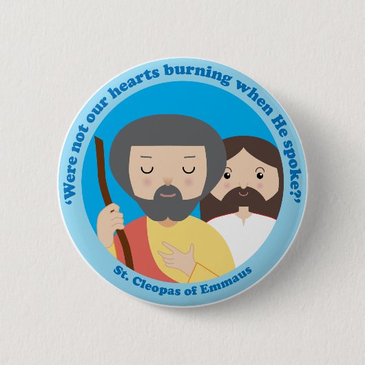 St. Cleopas van Emmaus Ronde Button 5,7 Cm (Voorkant)