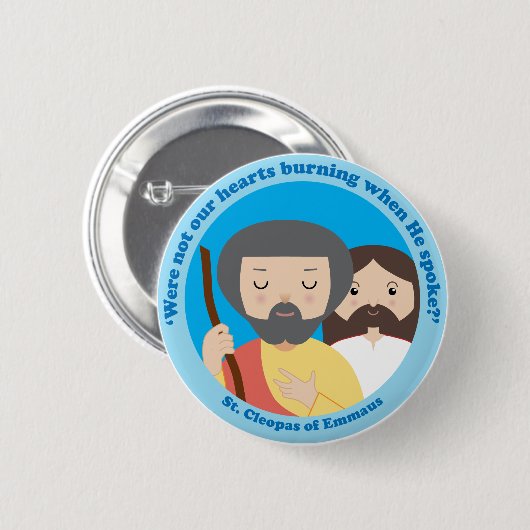 St. Cleopas van Emmaus Ronde Button 5,7 Cm (Voorkant /achterkant)