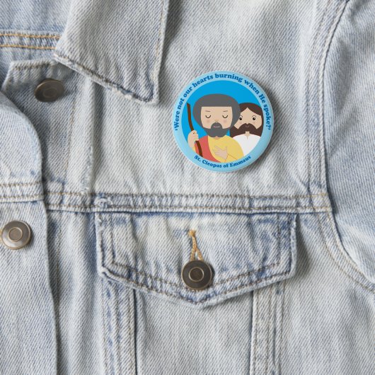 St. Cleopas van Emmaus Ronde Button 5,7 Cm (In situ)