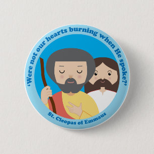 St. Cleopas van Emmaus Ronde Button 5,7 Cm