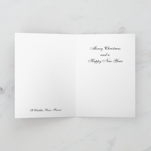 St. Clotilde-orgaan Feestdagen Kaart (Binnen)