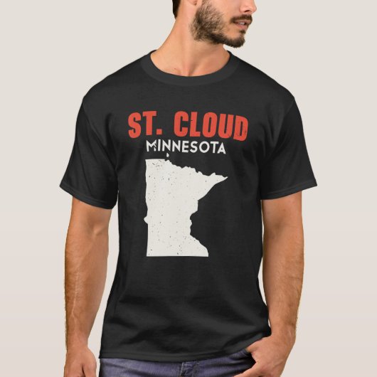 St. Cloud Minnesota USA Staat Amerika Reis Minne T-shirt (Voorkant)