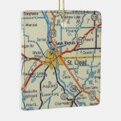 St. Cloud MN  Map Keramisch Ornament (Rechts)