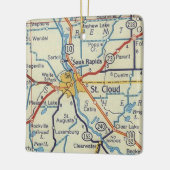 St. Cloud MN  Map Keramisch Ornament (Links)