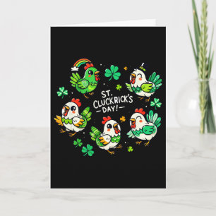 St. Cluckrick's Dag Grappige Kip Geluks Sint Patri Kaart