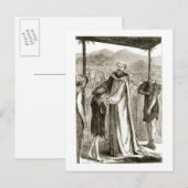 St. Columba geeft een wilde jongen de schuld van ' Briefkaart (Voorkant / Achterkant)