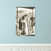 St. Columba geeft een wilde jongen de schuld van ' Canvas Afdruk (Insitu (Houten vloer))