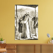 St. Columba geeft een wilde jongen de schuld van ' Canvas Afdruk (Insitu (Woonkamer))