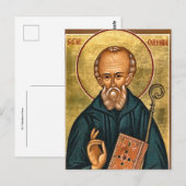 St. Columba of Iona Orthodox Christian Icon Briefkaart (Voorkant / Achterkant)