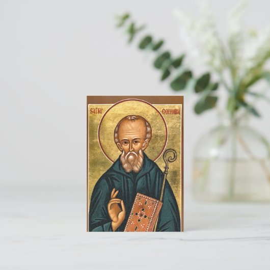 St. Columba van Iona Orthodox Christelijk Gebed Ka Plaatskaartje (Staand voorkant)