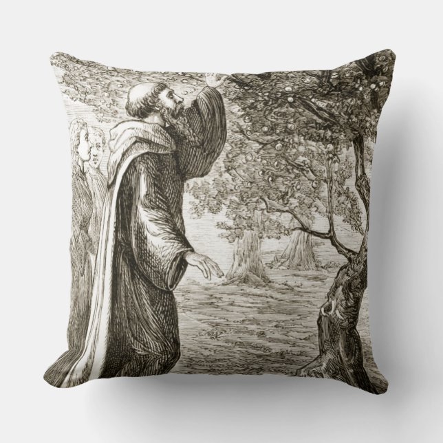 St. Columba verandert bittere vruchten in zoet, va Kussen (Voorkant)