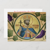 St. Constantine de Grote Prayer Card Briefkaart (Voorkant / Achterkant)